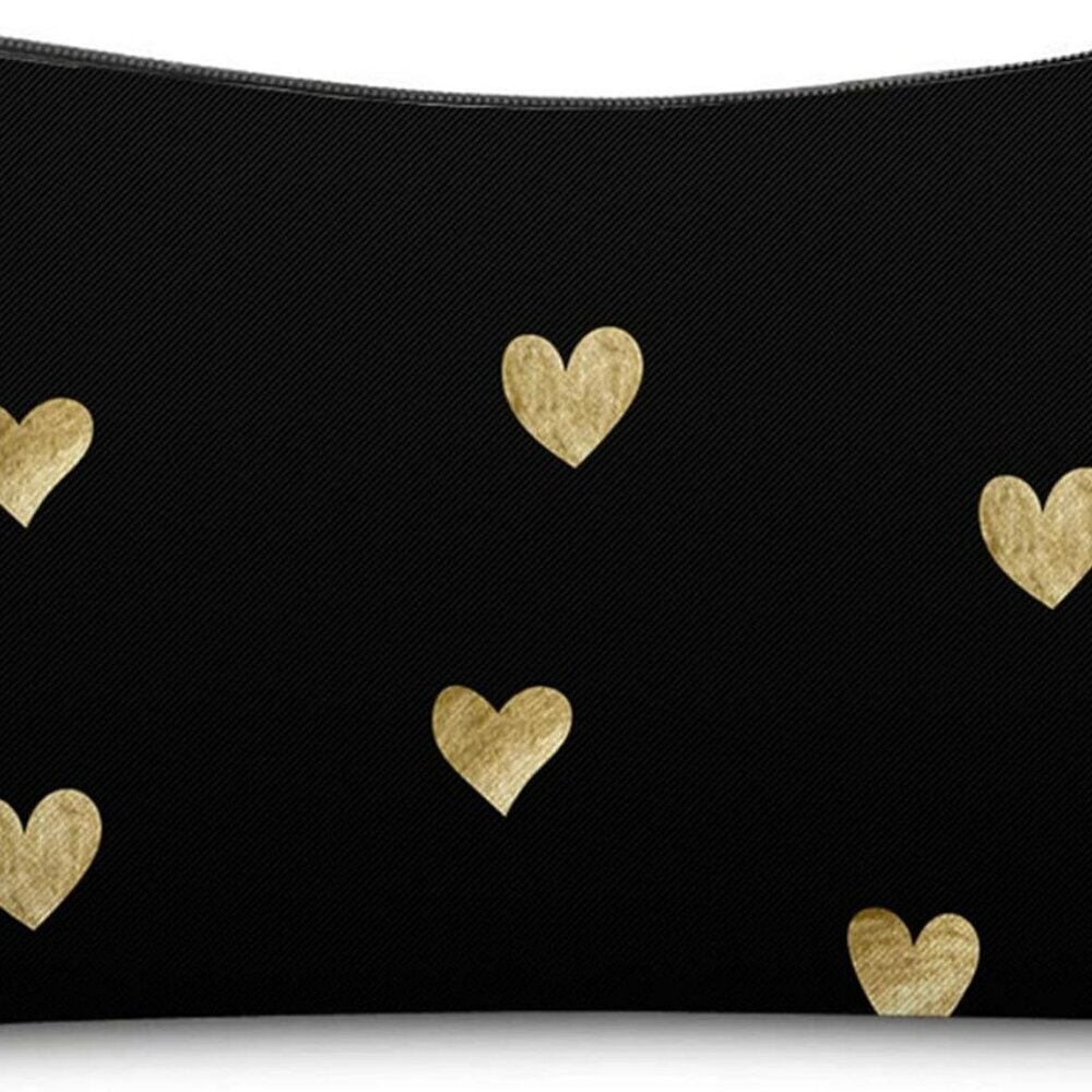 Cute Travel Makeup Bag Cosmetic Bag Small Pouch Gift for Women Golden He…